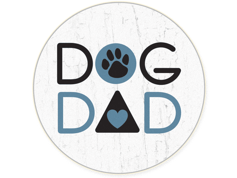 Absorbent Stone Car Coaster - Dog Dad