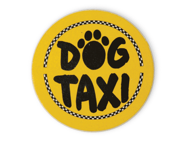 Absorbent Stone Car Coaster - Dog Taxi
